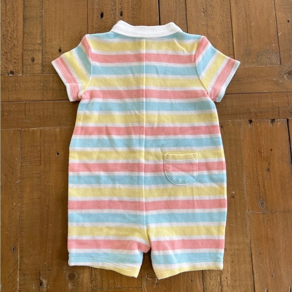 Janie and jack pastel striped polo romper - Picture 5 of 5